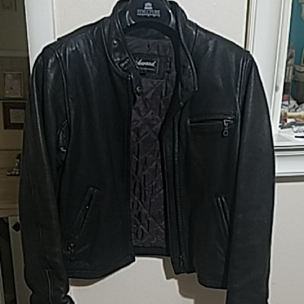 Oakwood Broken in Black Leather Jacket Man Or Woman